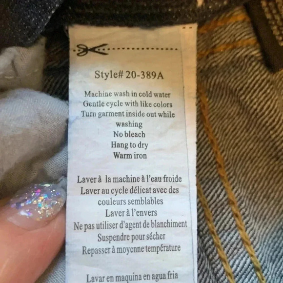 Streetwear Society High Rise Dark Wash Jean Shorts 26”Waist Size 5 - Picture 6 of 6